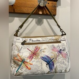 NWOT ANUSHKA DRAGONFLY LEATHER PURSE